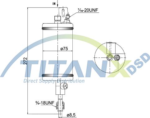 TITANX DR509002 - Filtre déshydratant, climatisation cwaw.fr