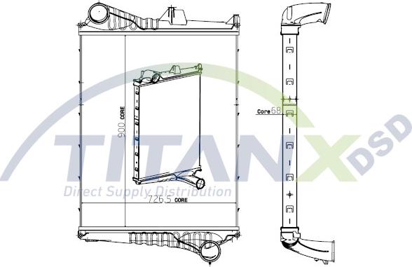 TITANX IX129002 - Intercooler, échangeur cwaw.fr