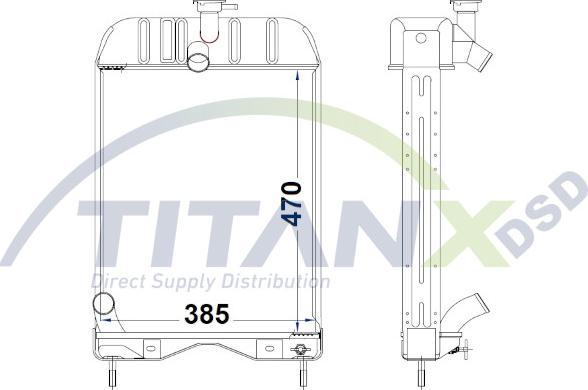 TITANX RD509026 - Radiateur, refroidissement du moteur cwaw.fr