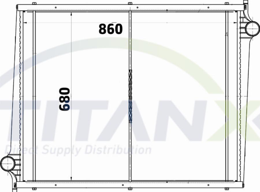 TITANX RD149012 - Radiateur, refroidissement du moteur cwaw.fr