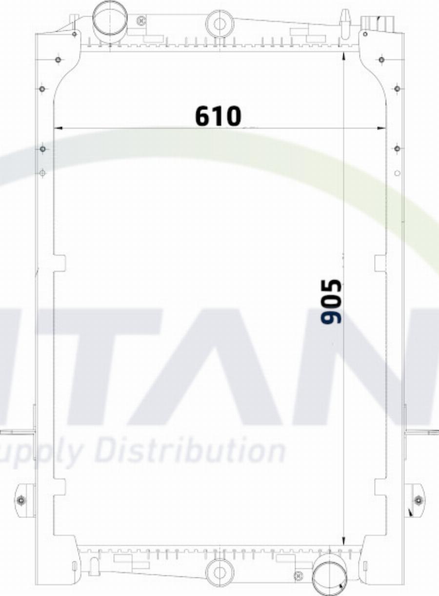 TITANX RD179009 - Radiateur, refroidissement du moteur cwaw.fr