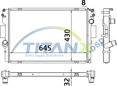 TITANX RD359009 - Radiateur, refroidissement du moteur cwaw.fr