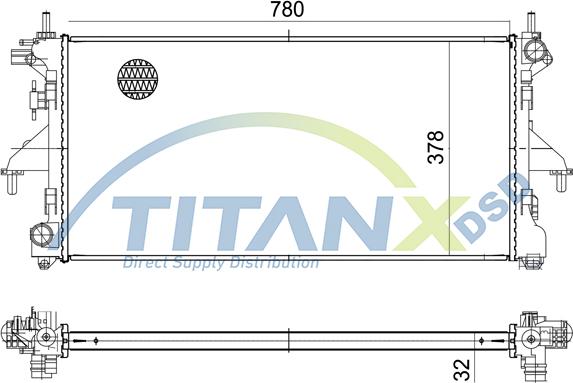 TITANX RD359016 - Radiateur, refroidissement du moteur cwaw.fr