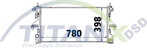 TITANX RD359034 - Radiateur, refroidissement du moteur cwaw.fr