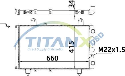 TITANX RD359020 - Radiateur, refroidissement du moteur cwaw.fr