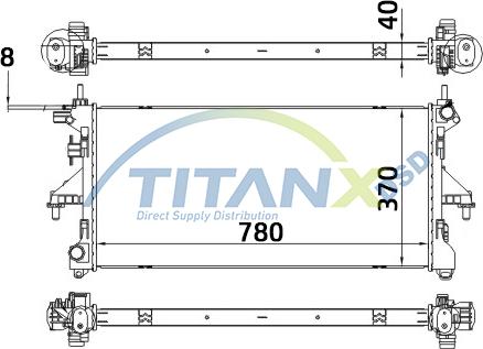 TITANX RD359028 - Radiateur, refroidissement du moteur cwaw.fr