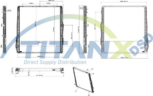 TITANX RX149005 - Radiateur, refroidissement du moteur cwaw.fr