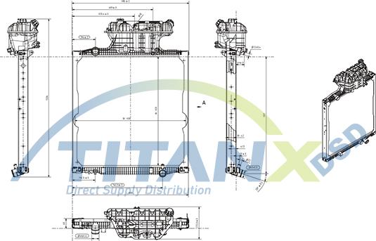 TITANX RX139004 - Radiateur, refroidissement du moteur cwaw.fr