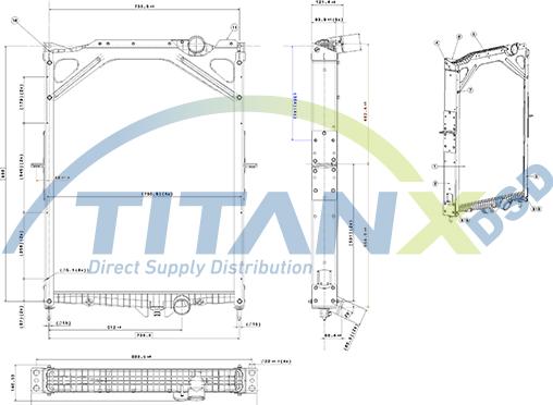 TITANX RX129003 - Radiateur, refroidissement du moteur cwaw.fr