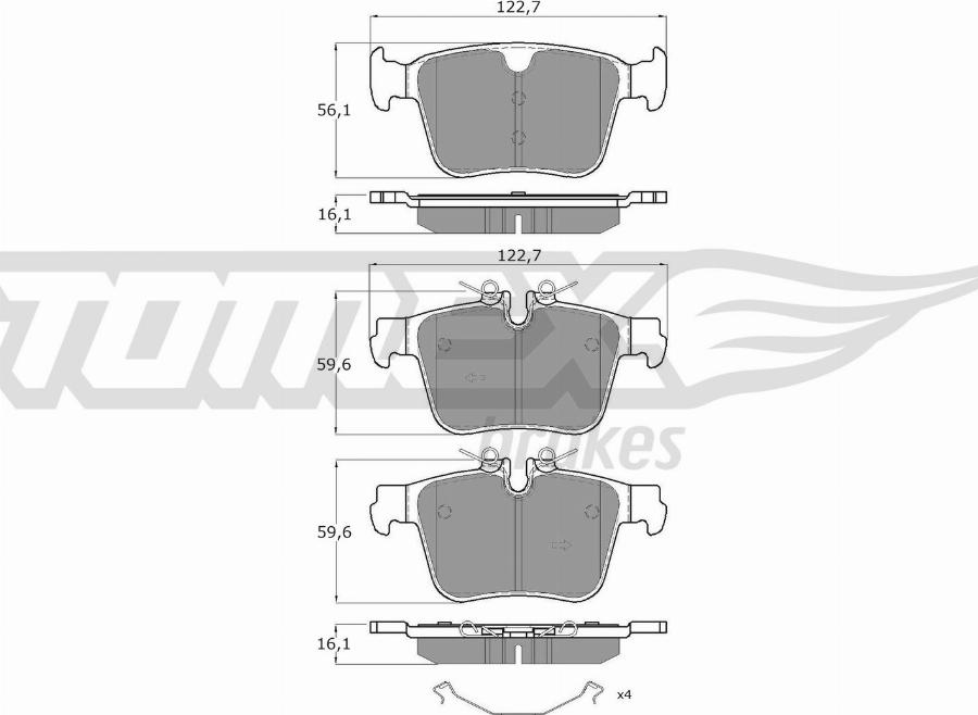 TOMEX brakes TX 60-40 - Kit de plaquettes de frein, frein à disque cwaw.fr