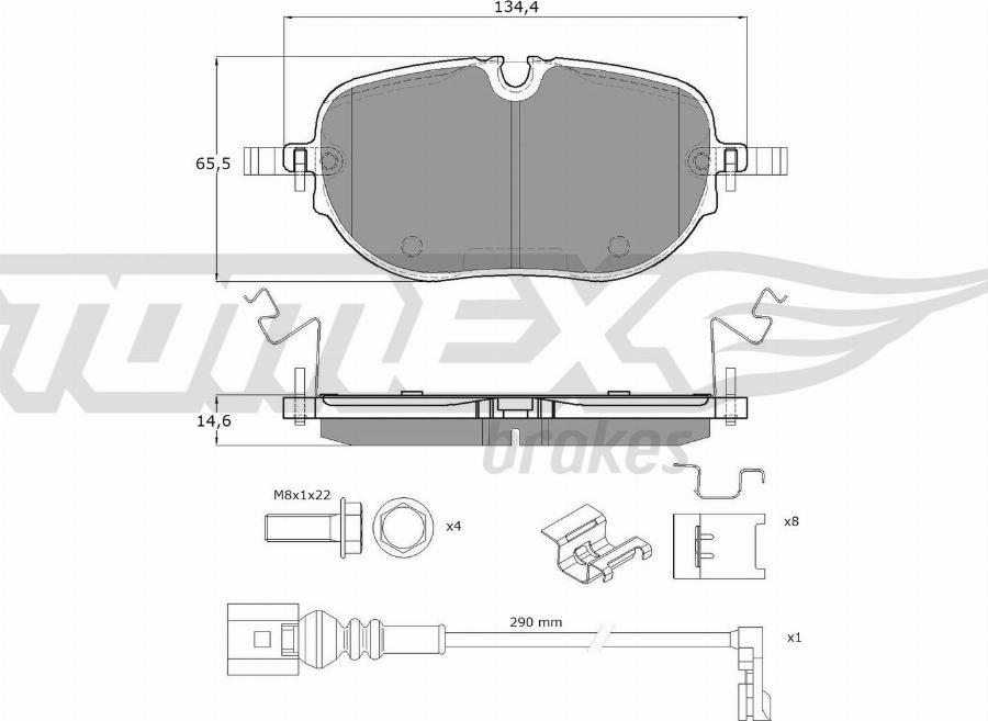 TOMEX brakes TX 60-41 - Kit de plaquettes de frein, frein à disque cwaw.fr