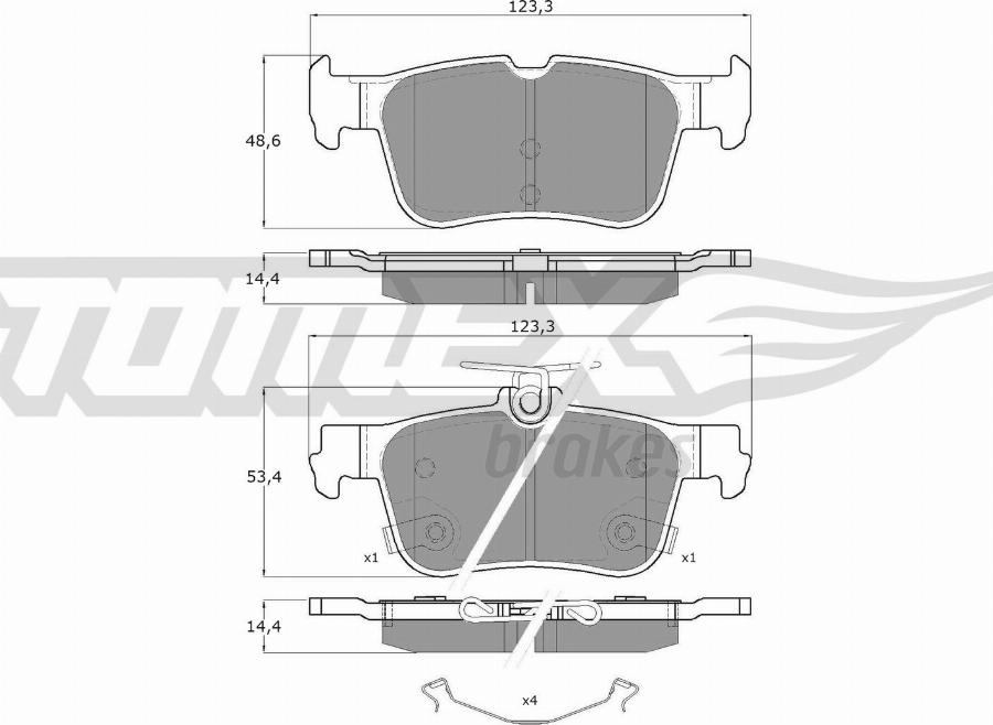 TOMEX brakes TX 60-48 - Kit de plaquettes de frein, frein à disque cwaw.fr