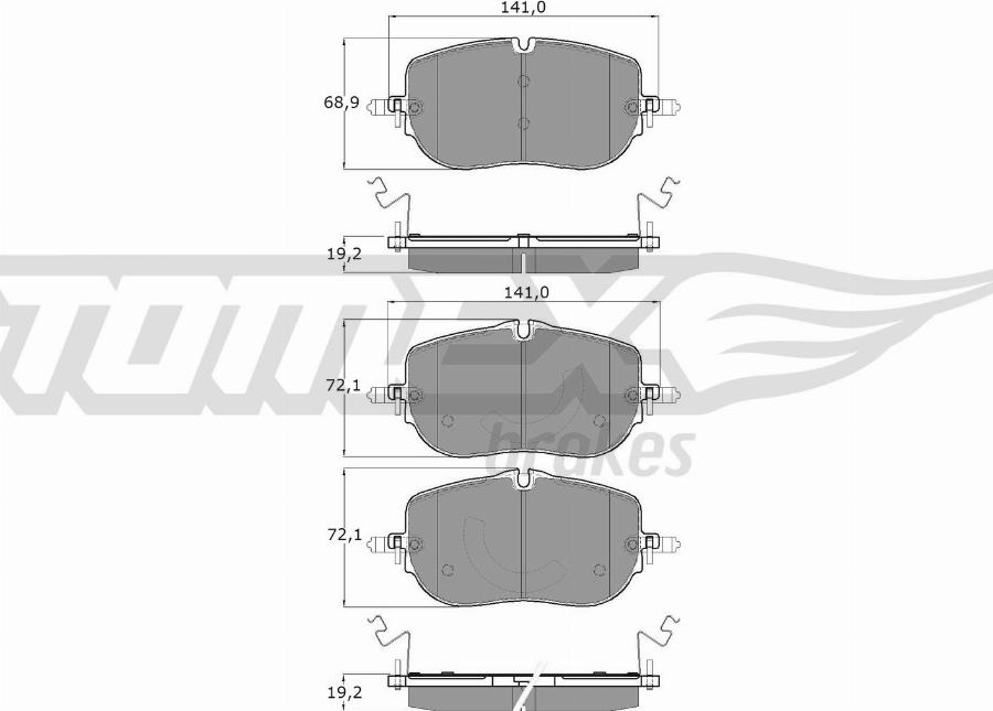 TOMEX brakes TX 60-52 - Kit de plaquettes de frein, frein à disque cwaw.fr