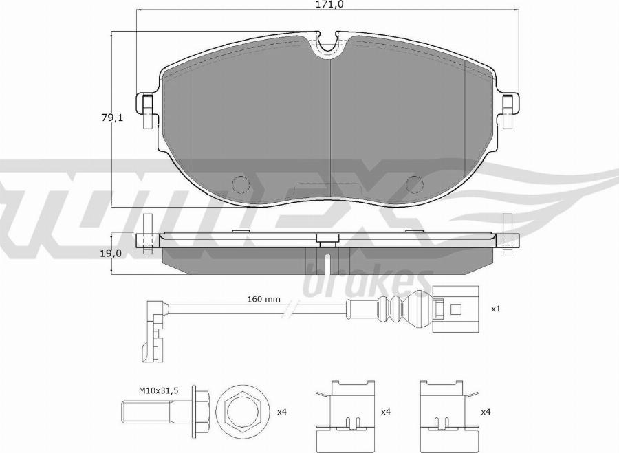 TOMEX brakes TX 60-63 - Kit de plaquettes de frein, frein à disque cwaw.fr