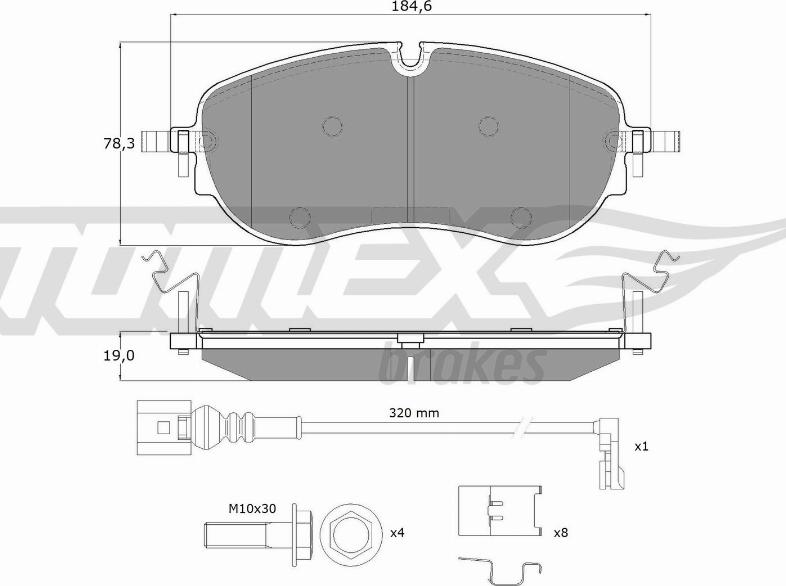 TOMEX brakes TX 60-00 - Kit de plaquettes de frein, frein à disque cwaw.fr