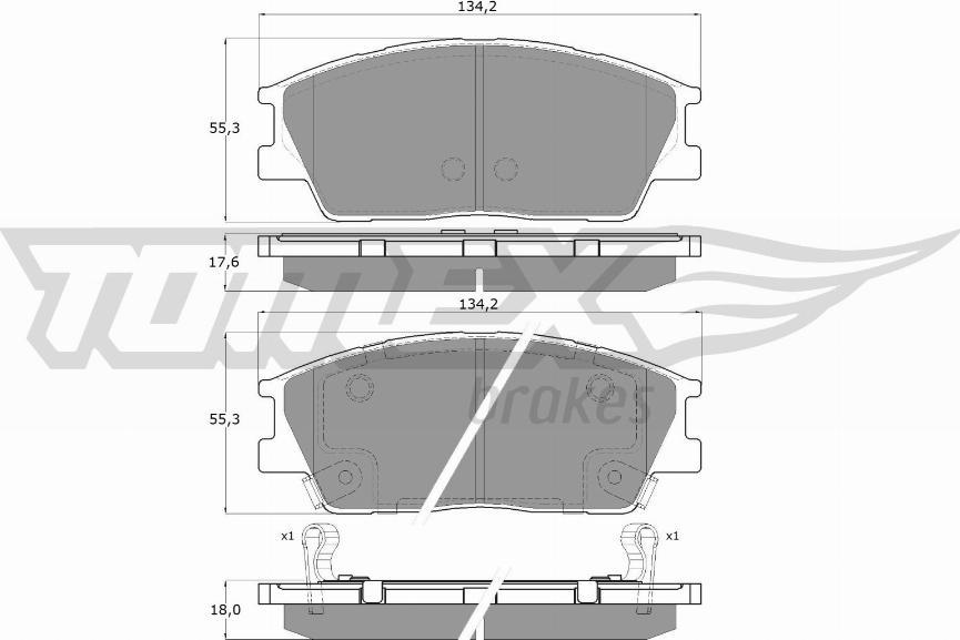 TOMEX brakes TX 60-01 - Kit de plaquettes de frein, frein à disque cwaw.fr