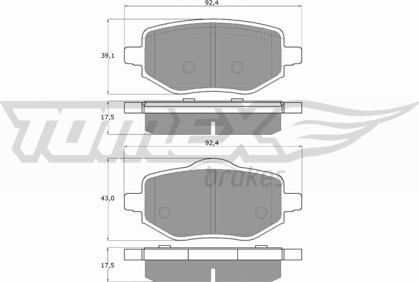 TOMEX brakes TX 60-02 - Kit de plaquettes de frein, frein à disque cwaw.fr