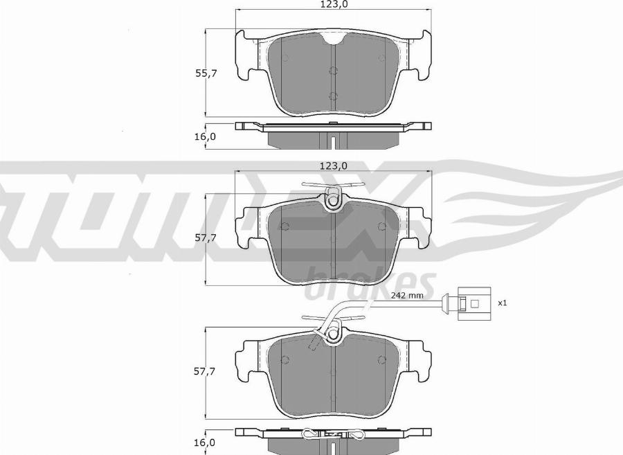 TOMEX brakes TX 60-101 - Kit de plaquettes de frein, frein à disque cwaw.fr