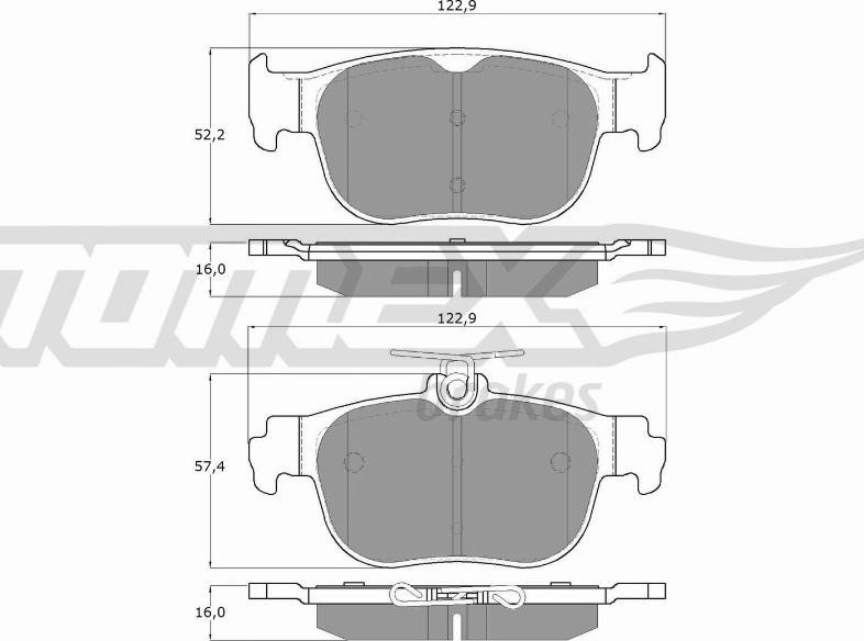 TOMEX brakes TX 60-11 - Kit de plaquettes de frein, frein à disque cwaw.fr