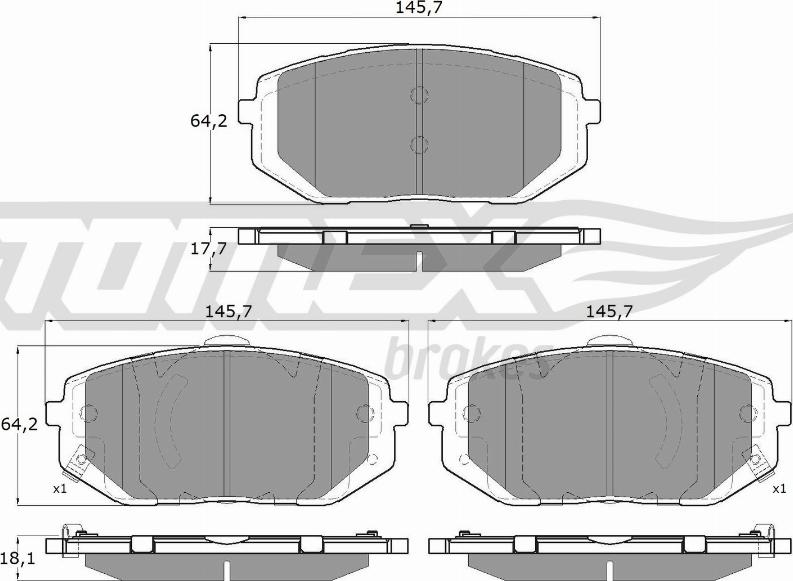 TOMEX brakes TX 60-17 - Kit de plaquettes de frein, frein à disque cwaw.fr