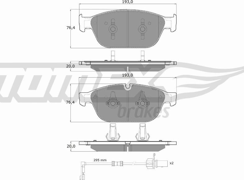 TOMEX brakes TX 19-40 - Kit de plaquettes de frein, frein à disque cwaw.fr