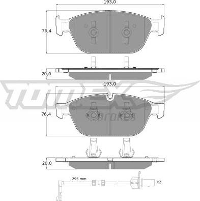 TOMEX brakes TX 19-40 - Kit de plaquettes de frein, frein à disque cwaw.fr