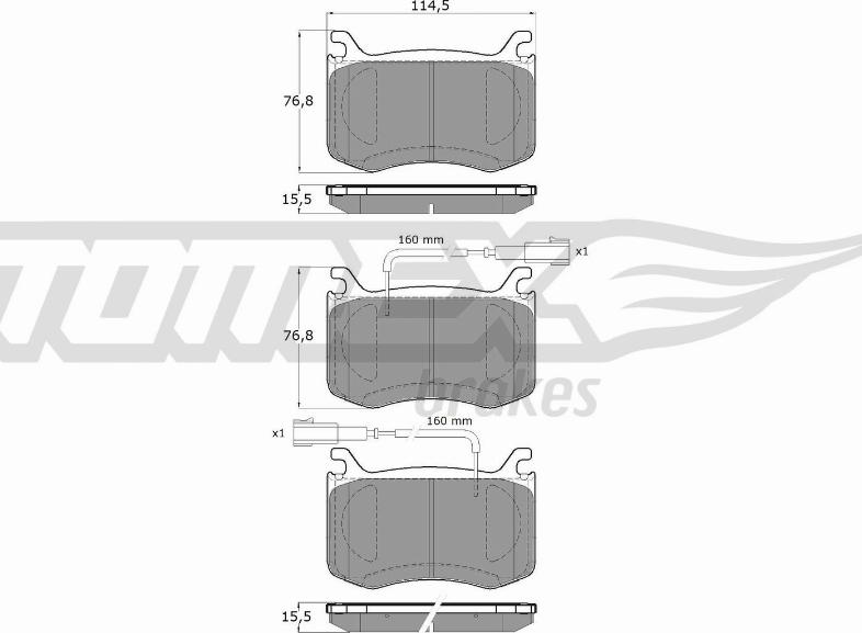 TOMEX brakes TX 19-56 - Kit de plaquettes de frein, frein à disque cwaw.fr