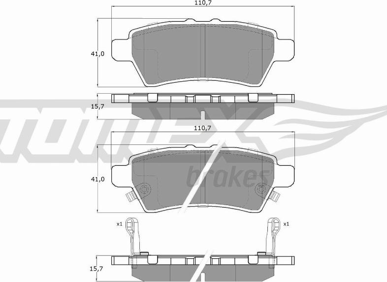 TOMEX brakes TX 19-57 - Kit de plaquettes de frein, frein à disque cwaw.fr