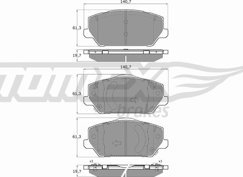 TOMEX brakes TX 19-60 - Kit de plaquettes de frein, frein à disque cwaw.fr