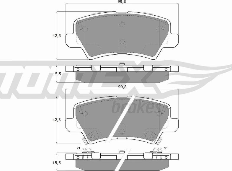 TOMEX brakes TX 19-67 - Kit de plaquettes de frein, frein à disque cwaw.fr