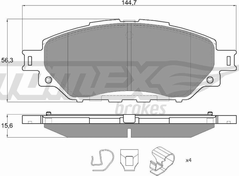 TOMEX brakes TX 19-06 - Kit de plaquettes de frein, frein à disque cwaw.fr