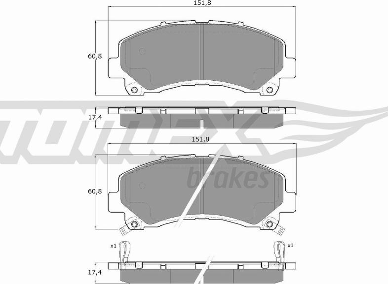 TOMEX brakes TX 19-00 - Kit de plaquettes de frein, frein à disque cwaw.fr