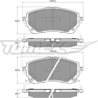 TOMEX brakes TX 19-82 - Kit de plaquettes de frein, frein à disque cwaw.fr