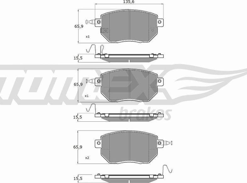 TOMEX brakes TX 19-39 - Kit de plaquettes de frein, frein à disque cwaw.fr