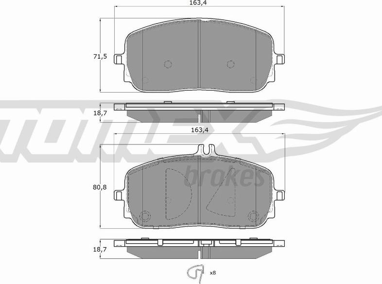 TOMEX brakes TX 19-71 - Kit de plaquettes de frein, frein à disque cwaw.fr