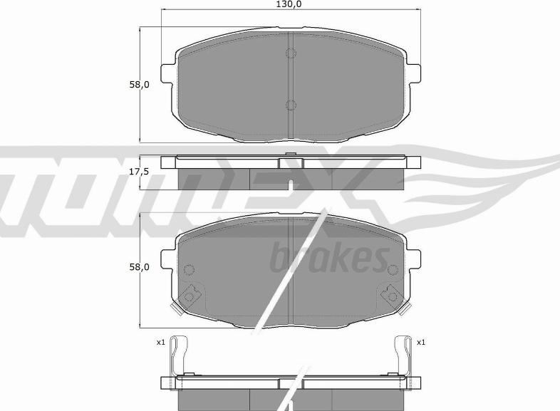 TOMEX brakes TX 14-99 - Kit de plaquettes de frein, frein à disque cwaw.fr