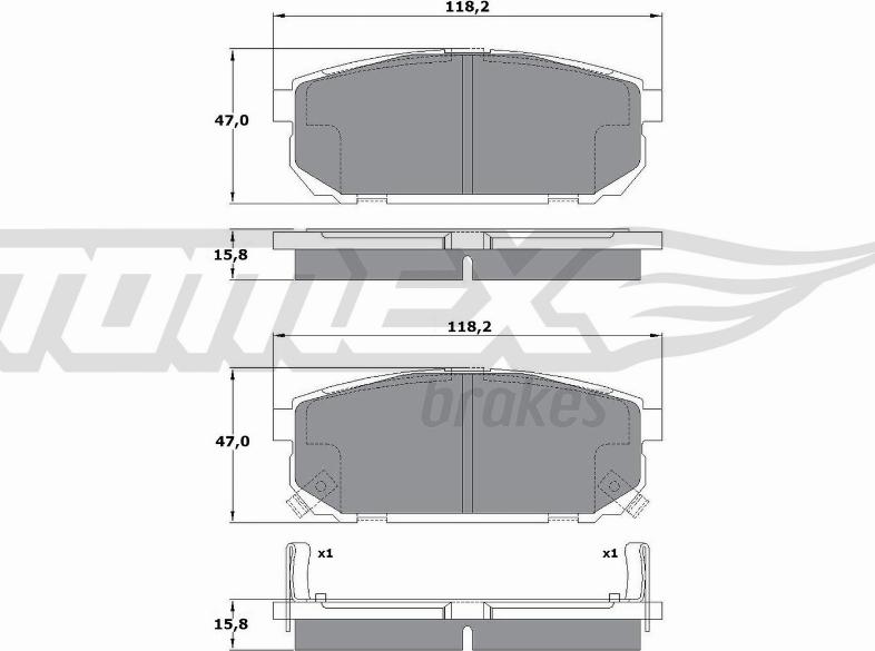 TOMEX brakes TX 14-95 - Kit de plaquettes de frein, frein à disque cwaw.fr