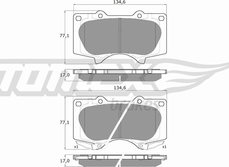 TOMEX brakes TX 14-96 - Kit de plaquettes de frein, frein à disque cwaw.fr