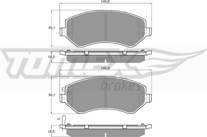 TOMEX brakes TX 14-93 - Kit de plaquettes de frein, frein à disque cwaw.fr