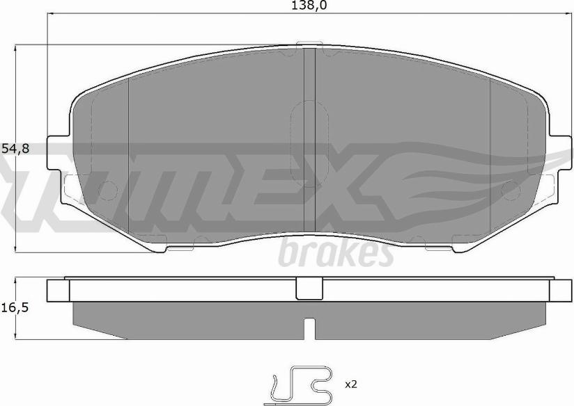 TOMEX brakes TX 14-92 - Kit de plaquettes de frein, frein à disque cwaw.fr