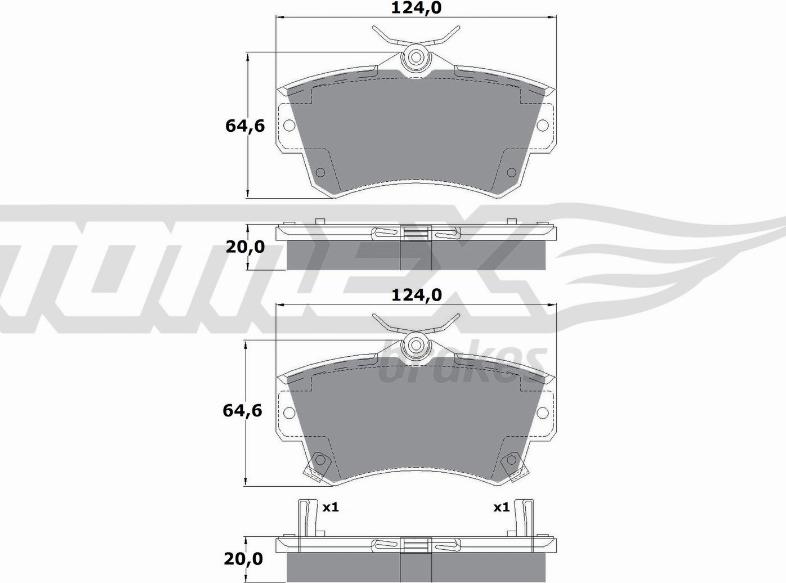 TOMEX brakes TX 14-97 - Kit de plaquettes de frein, frein à disque cwaw.fr