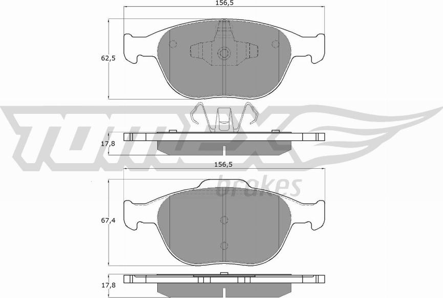 TOMEX brakes TX 14-49 - Kit de plaquettes de frein, frein à disque cwaw.fr