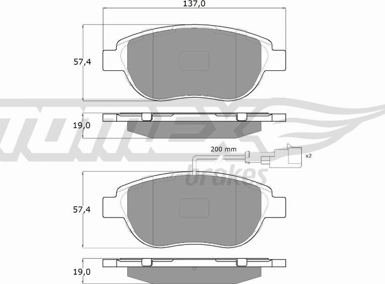 TOMEX brakes TX 14-45 - Kit de plaquettes de frein, frein à disque cwaw.fr