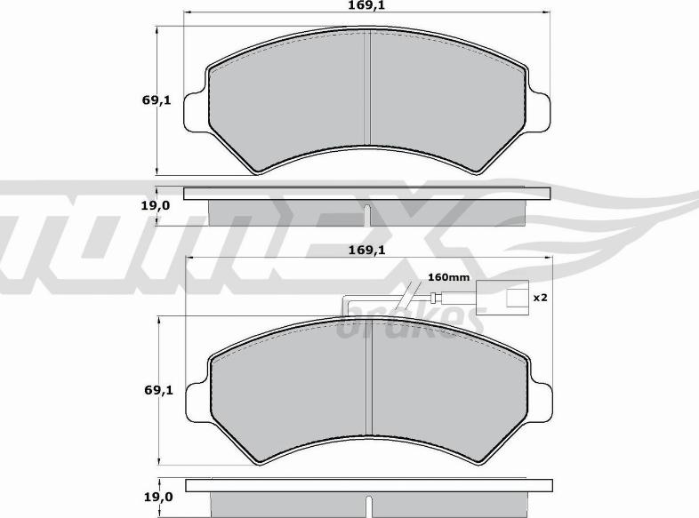 TOMEX brakes TX 14-401 - Kit de plaquettes de frein, frein à disque cwaw.fr