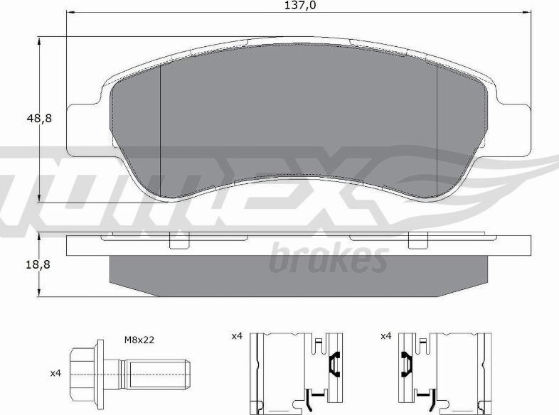 TOMEX brakes TX 14-41 - Kit de plaquettes de frein, frein à disque cwaw.fr