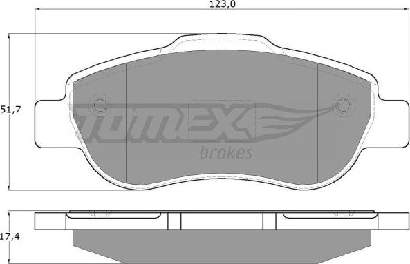 TOMEX brakes TX 14-43 - Kit de plaquettes de frein, frein à disque cwaw.fr