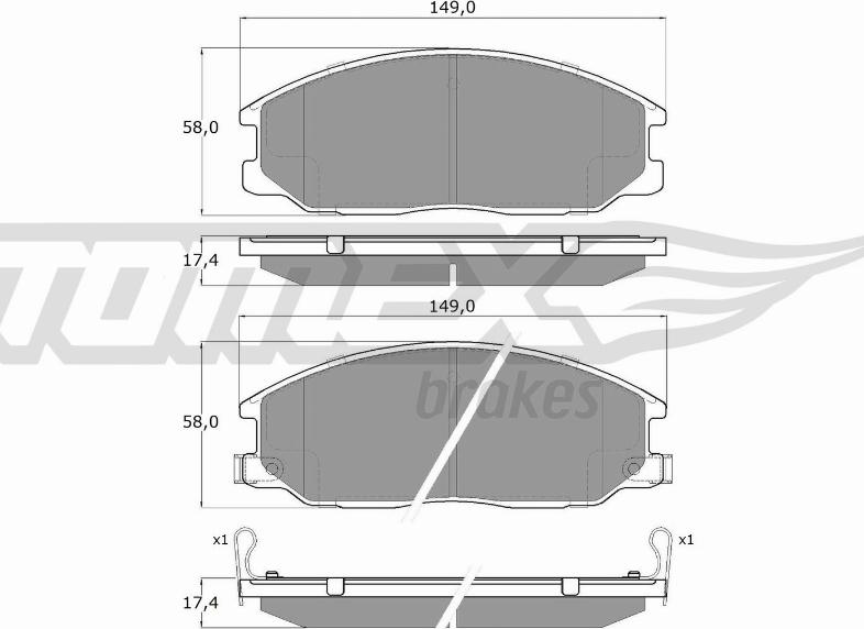 TOMEX brakes TX 14-54 - Kit de plaquettes de frein, frein à disque cwaw.fr