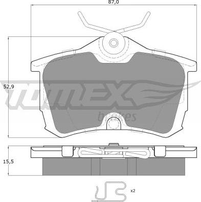 TOMEX brakes TX 14-51 - Kit de plaquettes de frein, frein à disque cwaw.fr