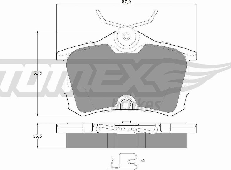 TOMEX brakes TX 14-51 - Kit de plaquettes de frein, frein à disque cwaw.fr