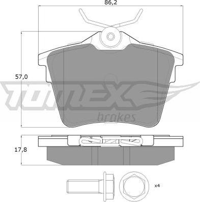 TOMEX brakes TX 14-69 - Kit de plaquettes de frein, frein à disque cwaw.fr